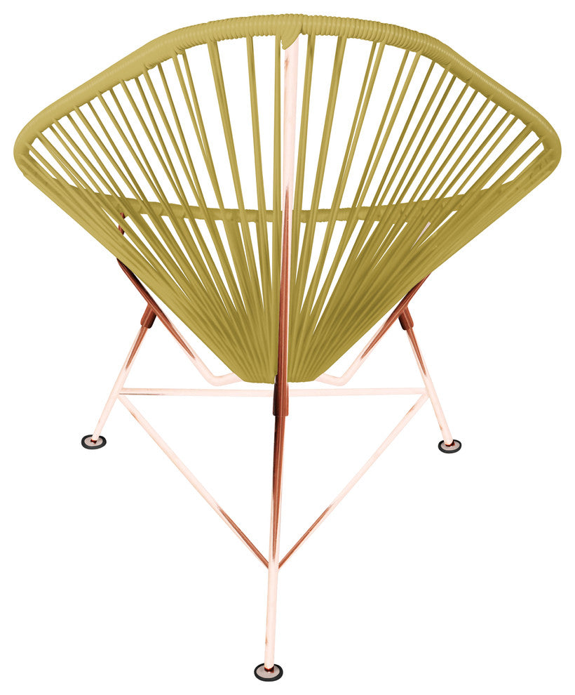 Junior Indoor/Outdoor Handmade Acapulco Chair, Gold Weave, Copper Frame