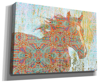 Epic Graffiti 'Pattern Horse' by Irena Orlov, Giclee Canvas Wall Art, 16"x12"
