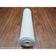 Swan White Washed Out Peshawar Wool Hand Knotted Runner Oriental Rug  2'5"x9'5"