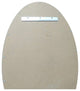 Oval Metal Frame Mirror With Shelf, Brushed Gold