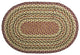 Olive, Burgundy, and Gray Braided Rug, 20"x30"