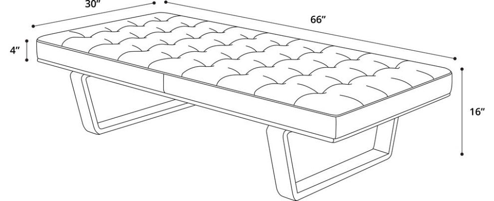 Novara Bench in Aged Caramel Leather