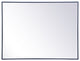 Elegant MR43648BL Metal Frame Rectangle Mirror 36"X48", Blue
