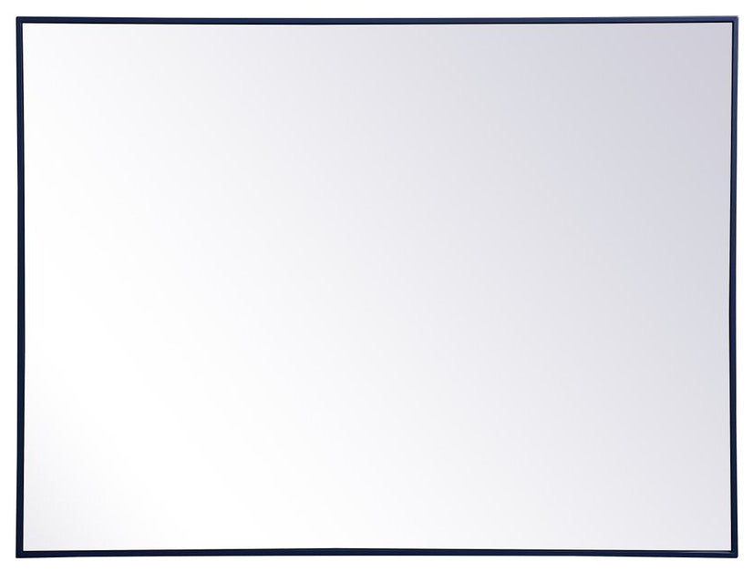Elegant MR43648BL Metal Frame Rectangle Mirror 36"X48", Blue