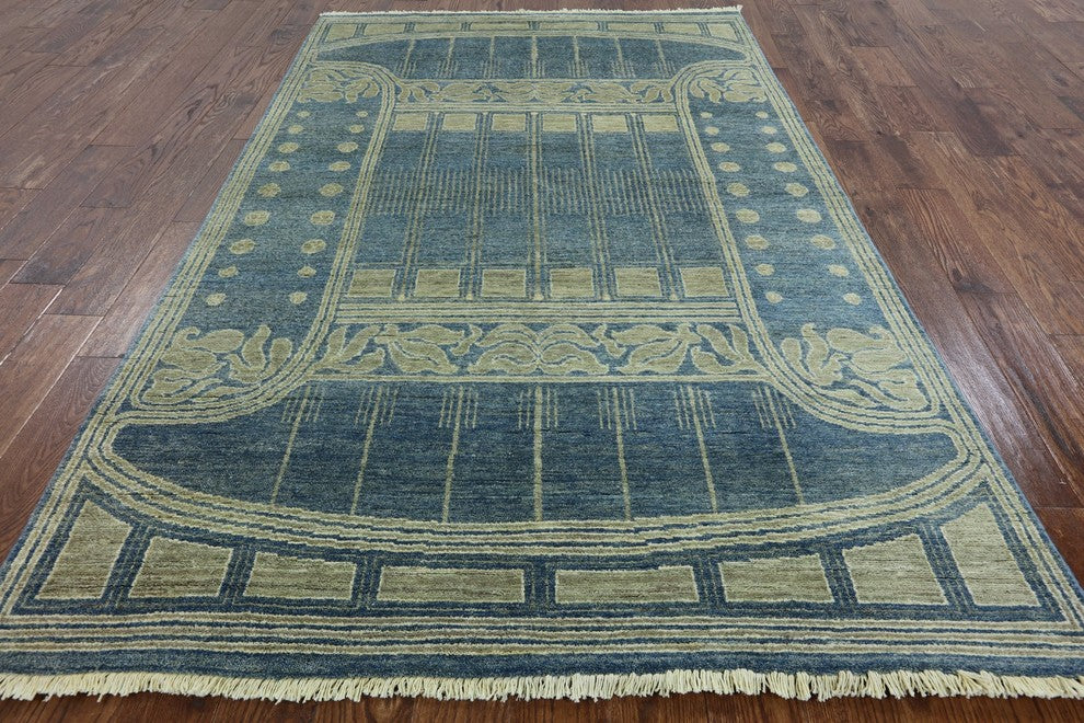 5'x8' Modern Oriental Handmade Gabbeh Area Rug, W2093