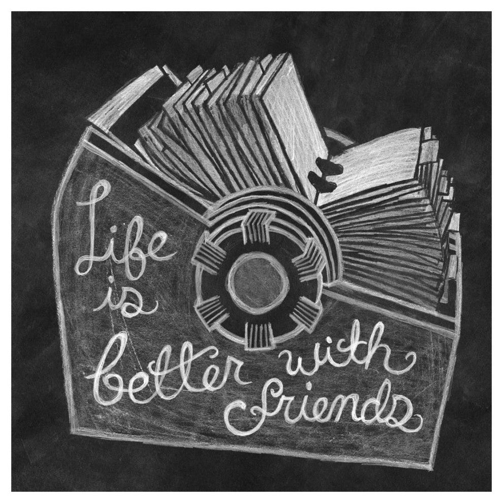 "Life is Better Chalk" Digital Paper Print by Mary Urban, 20"x20"