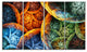 Vibrant Colorful Clouds, Abstract Canvas Art Print, 48"x28", 4 Panels
