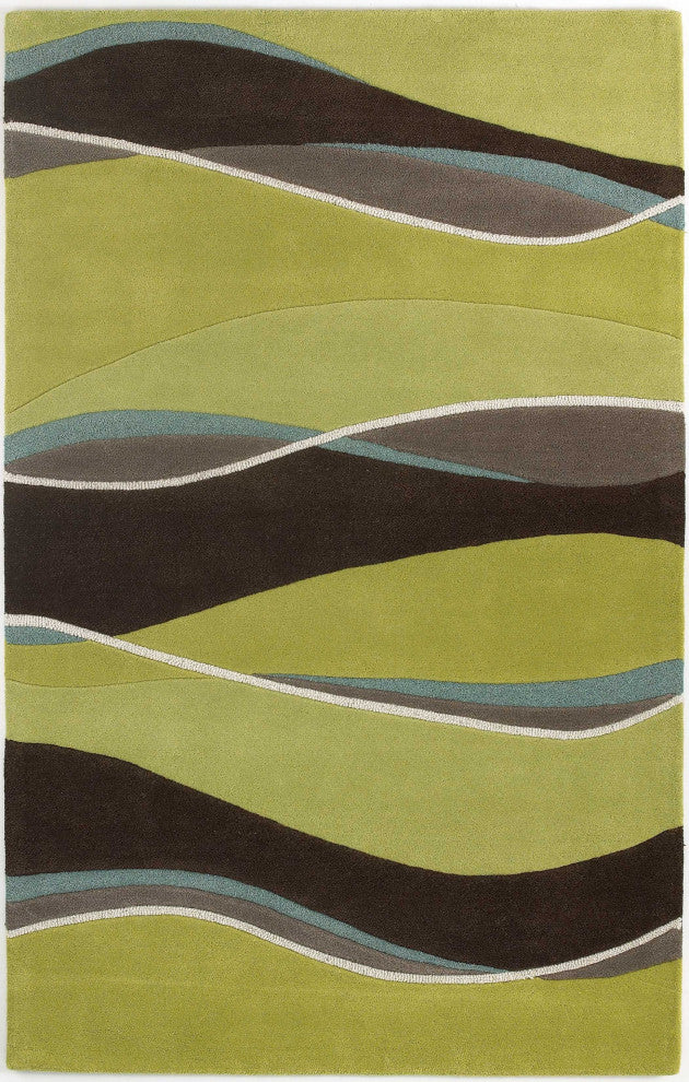 5' X 8'  Wool Lime Or  Mocha Area Rug