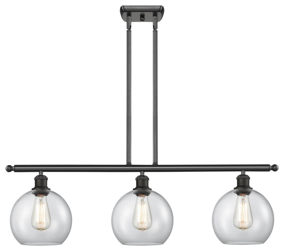 Innovations Lighting 516-3I-BK-G122-8 Athens 3 Light 36" Island Light