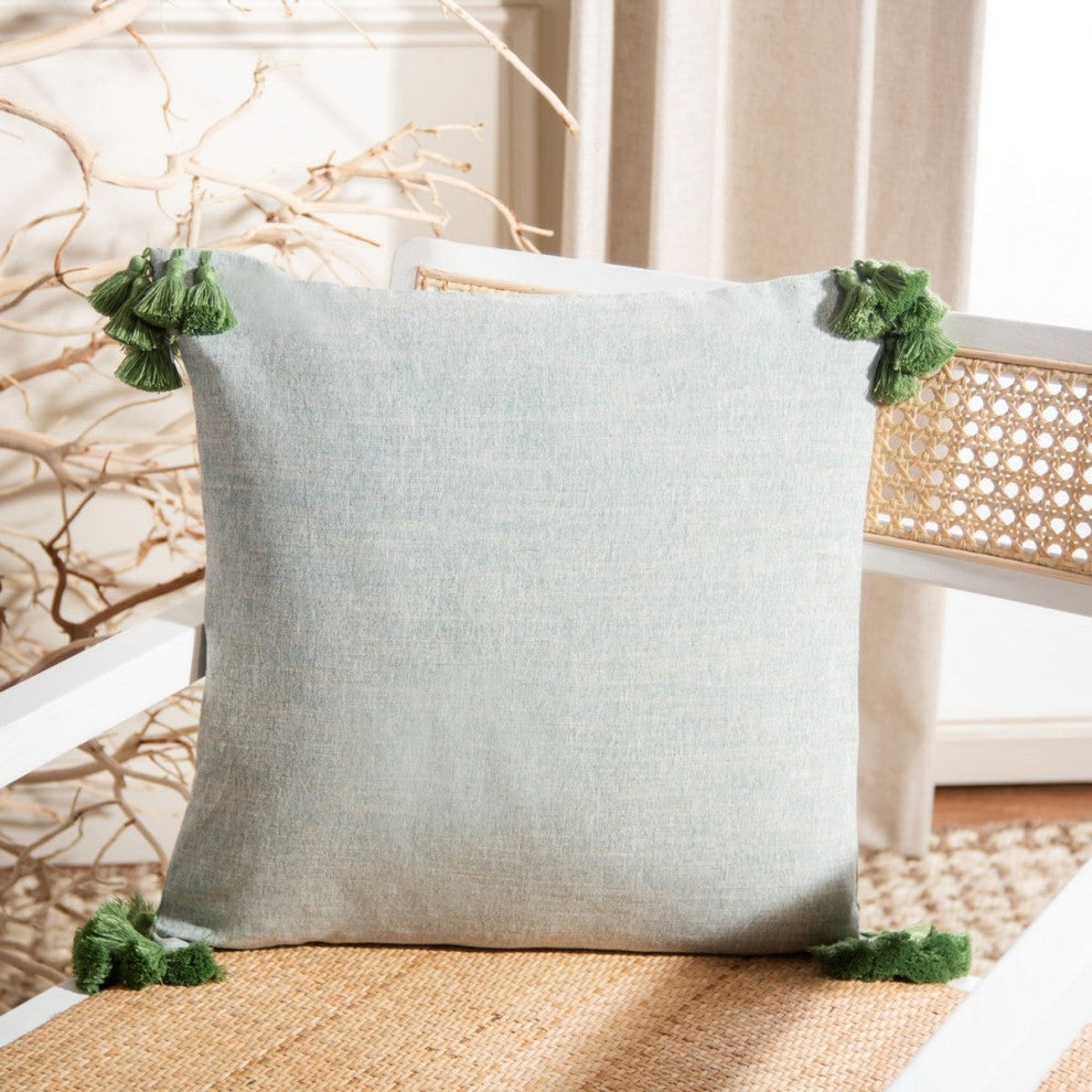 Safavieh Larzon Pillow Hunter Green 18" X 18"