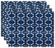 Beach Tile, Geometric Print Placemat, Set of 4, Blue