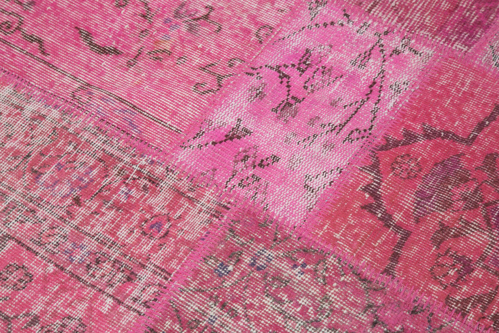 Rug N Carpet - Handwoven Anatolian 5' 1" x 5' 1" Wool Round Patchwork Rug