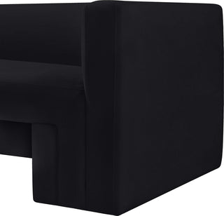 Henson Velvet Upholstered Sofa, Black