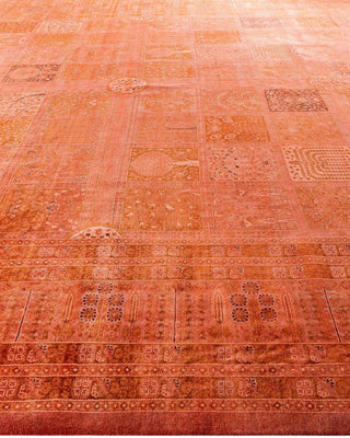 Overdyed, One-of-a-Kind Hand-Knotted Area Rug Pink, 12'4"x16'4"