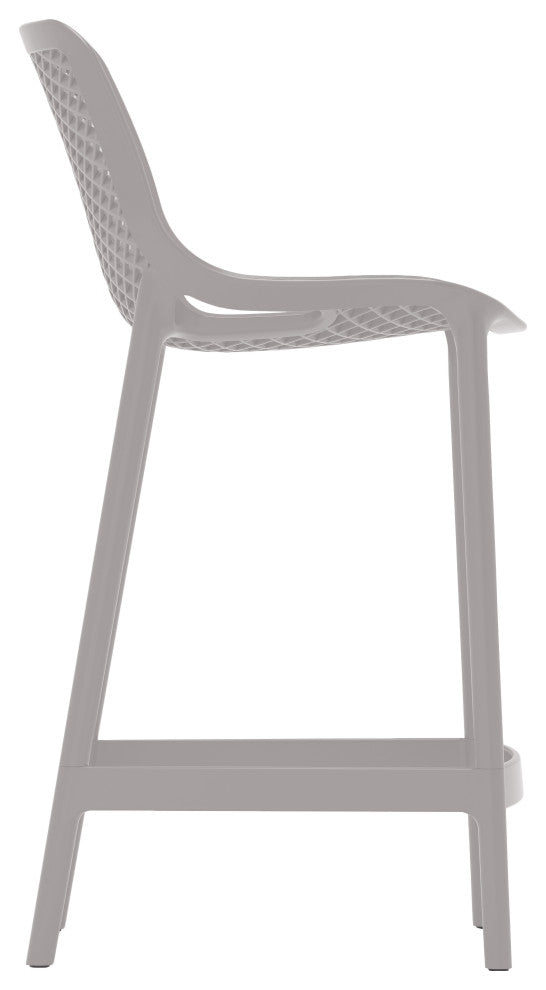 Mykonos Outdoor Patio Stool (Set of 4), Grey