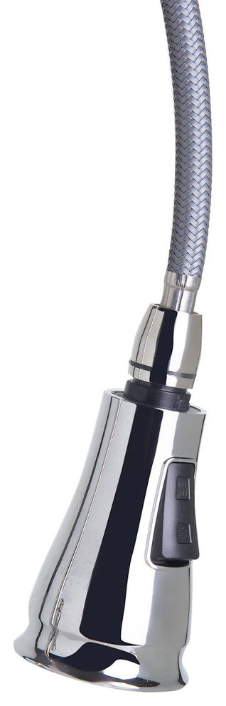 ALFI AB2043-PSS Traditional Solid Polished Stainless Steel Pull Down Faucet