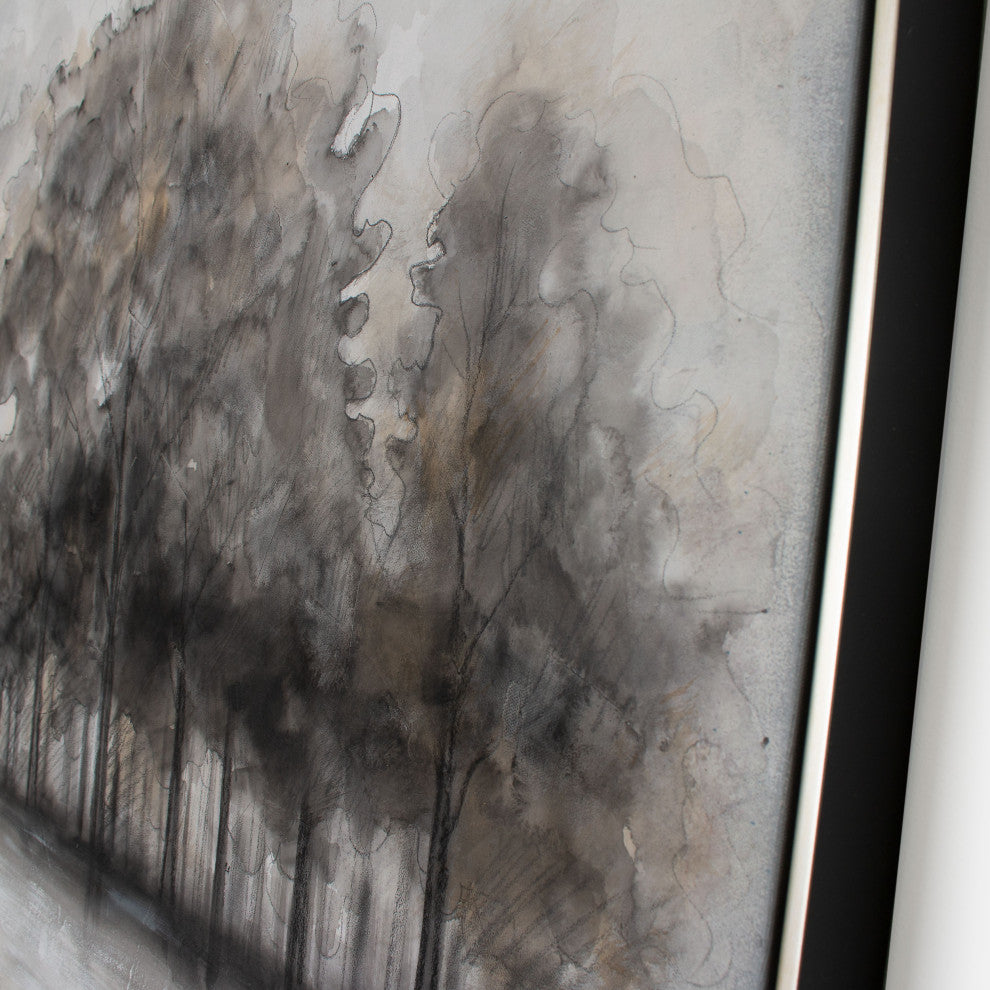 Wildwood Fog, Hand Painted Framed Canvas