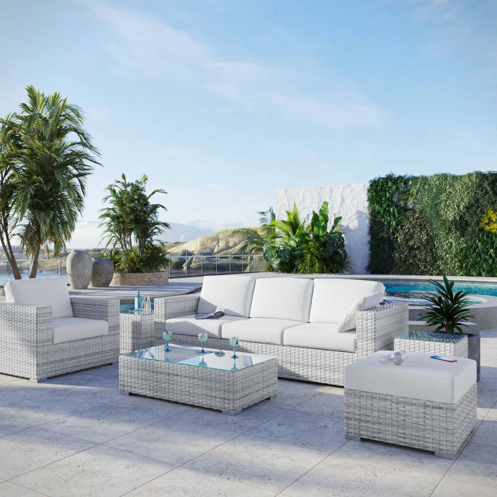 Convene 6-Piece Outdoor Patio Set - Light Gray White