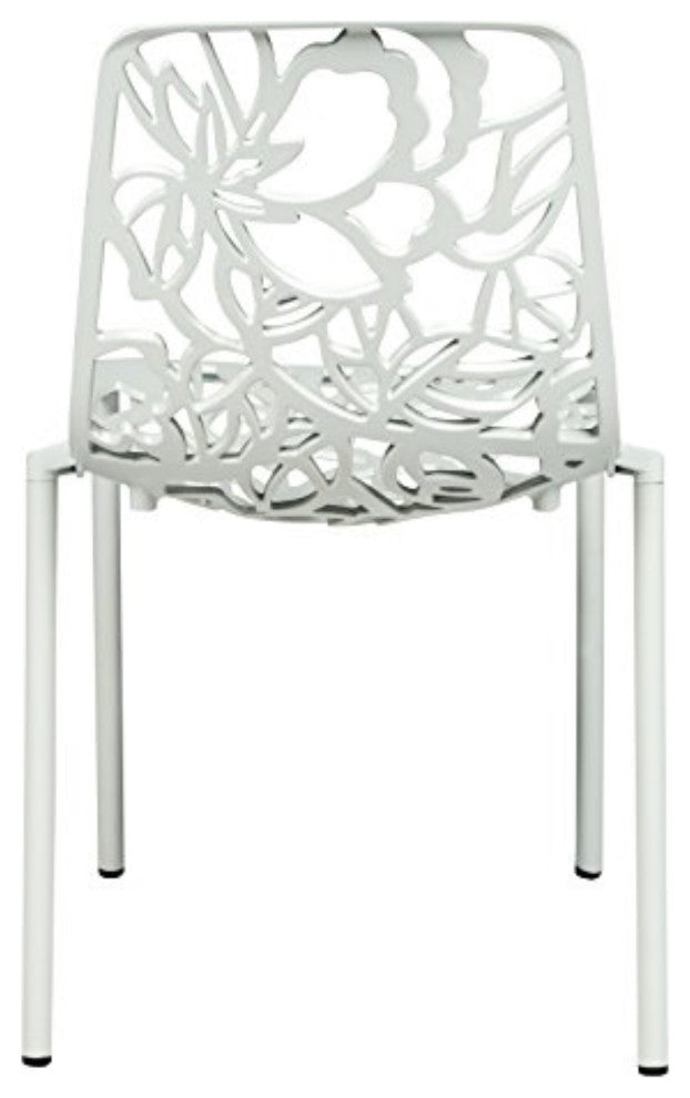 LeisureMod Modern Devon Aluminum Chair, Set of 4