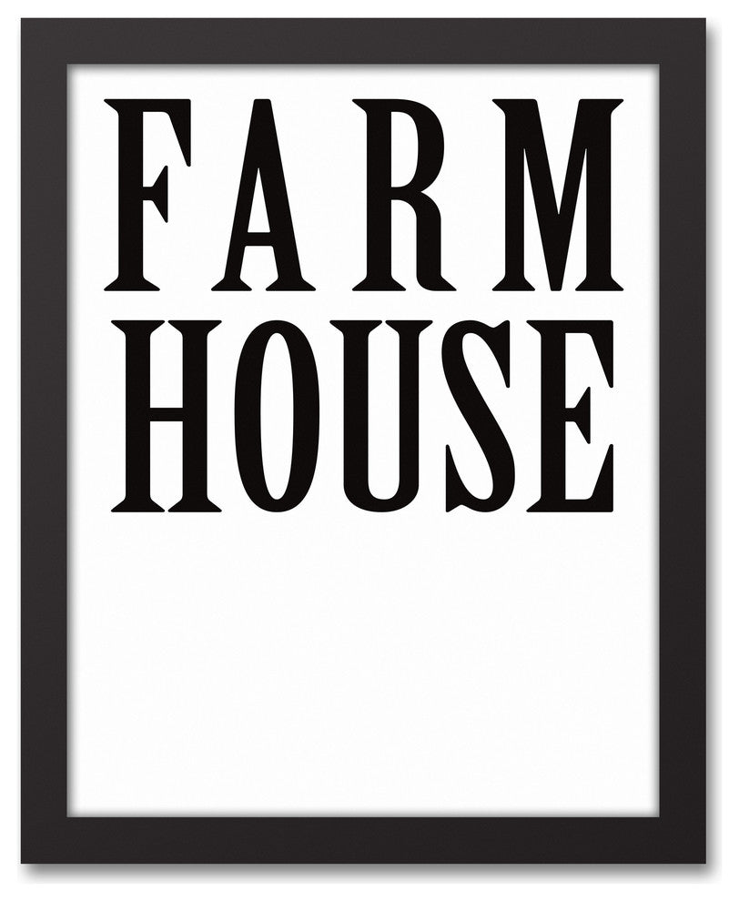 Farm House 11x14 Black Framed Canvas