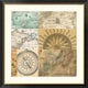 "Cahiers de voyage III" Framed Digital Print by Joannoo, 40x40"