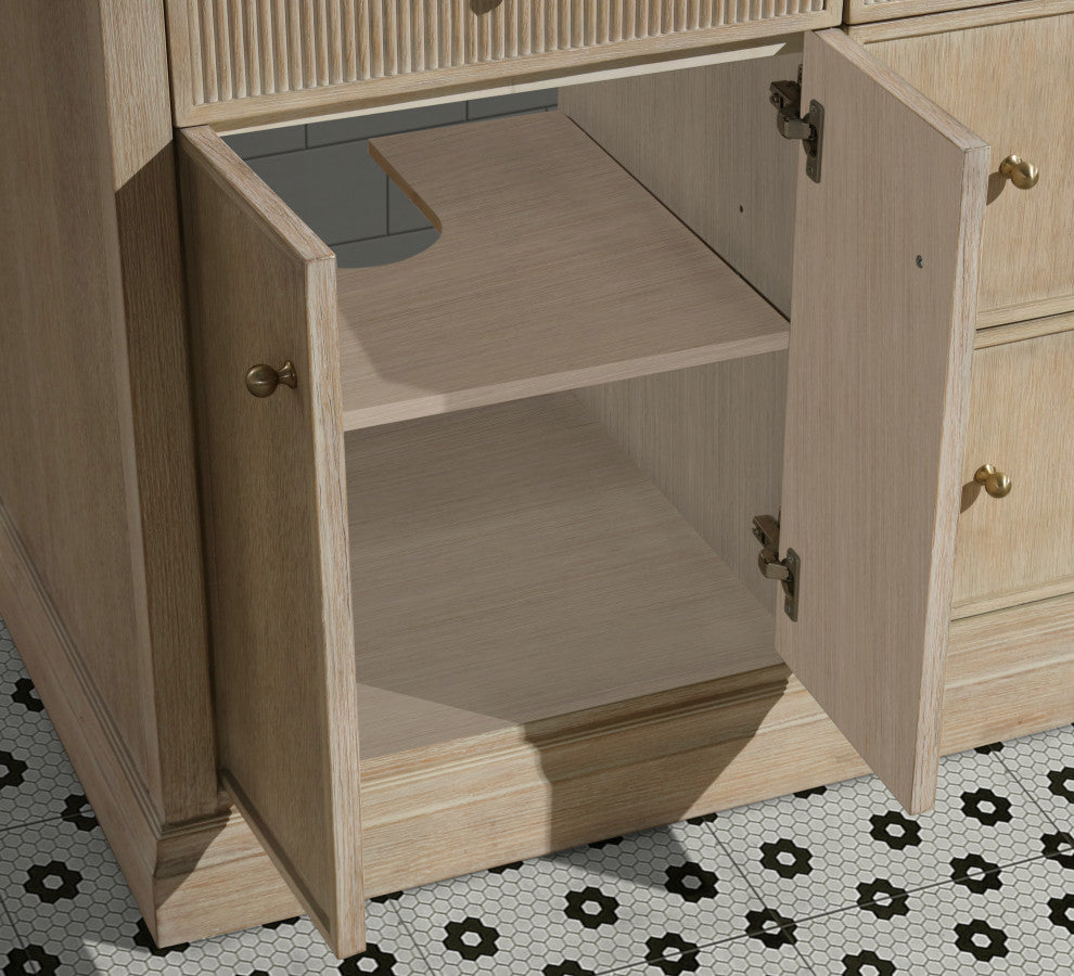 Redondo Bathroom Vanity, Ash Oak, 36", Single Sink, Freestanding