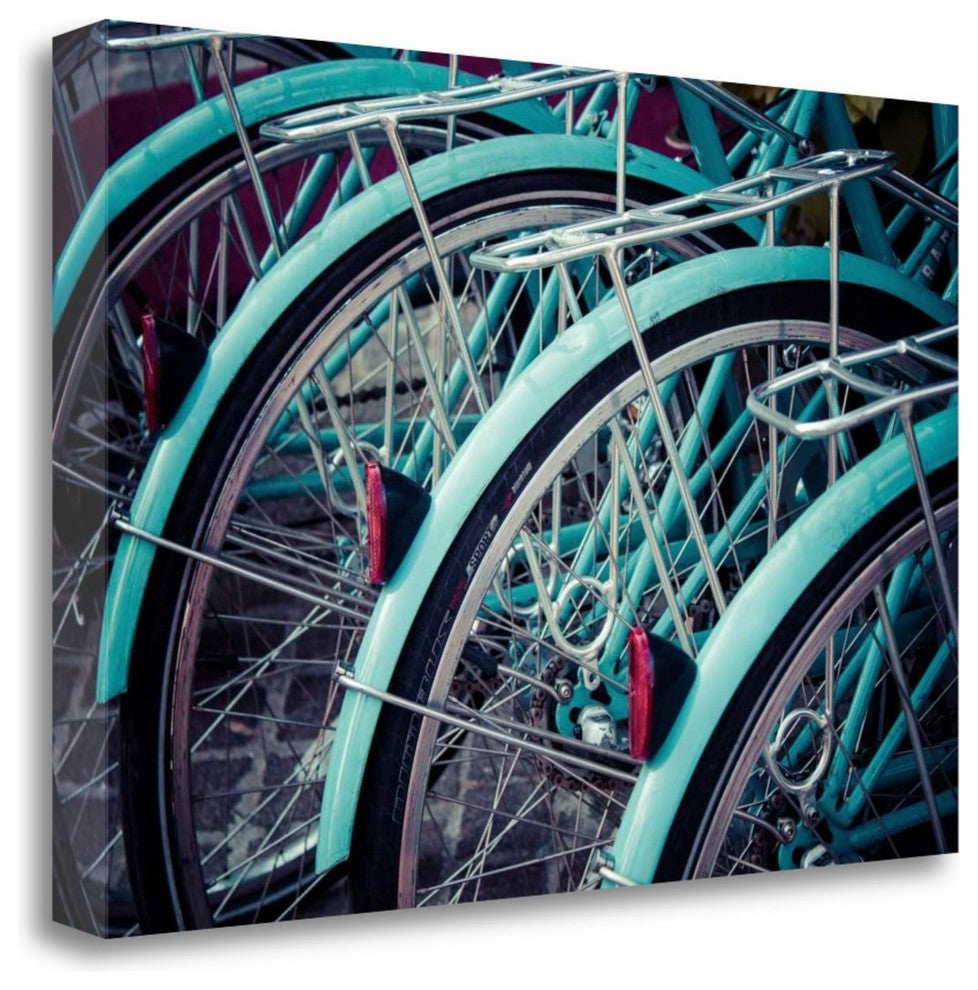 "Bicycle Line Up 2" By Jessica Reiss, Giclee Print on Gallery Wrap Canvas