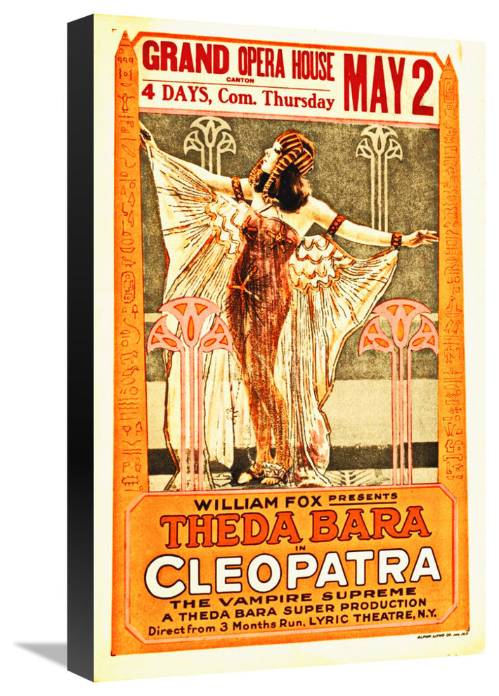 "Theda Bara, Cleopatra Poster" Canvas by Hollywood Photo Archive, 14x22"