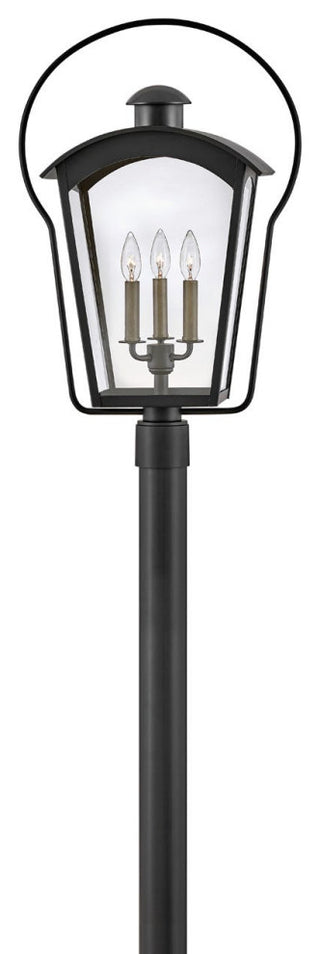 Hinkley Yale Large Post Top Or Pier Mount Lantern, Black