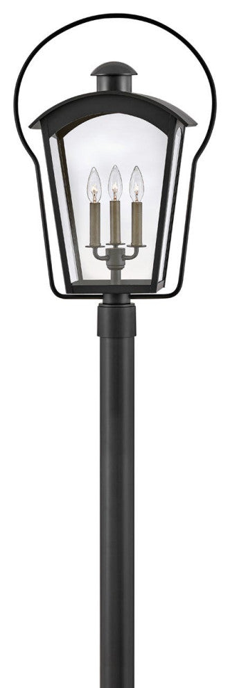 Hinkley Yale Large Post Top Or Pier Mount Lantern, Black