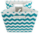 Polyester Cube Chevron Teal Square 13"x13"x13"
