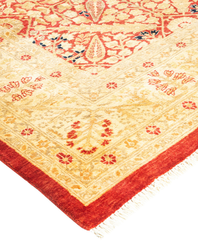 Mogul, One-of-a-Kind Hand-Knotted Area Rug Orange, 6' 2" x 8' 6"