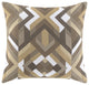 Surya Teori TO-016 18"x18" Pillow Kit, White/Gray/Ivory/Khaki