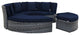 Canvas Navy Summon Circular Outdoor Patio Sunbrella Daybed