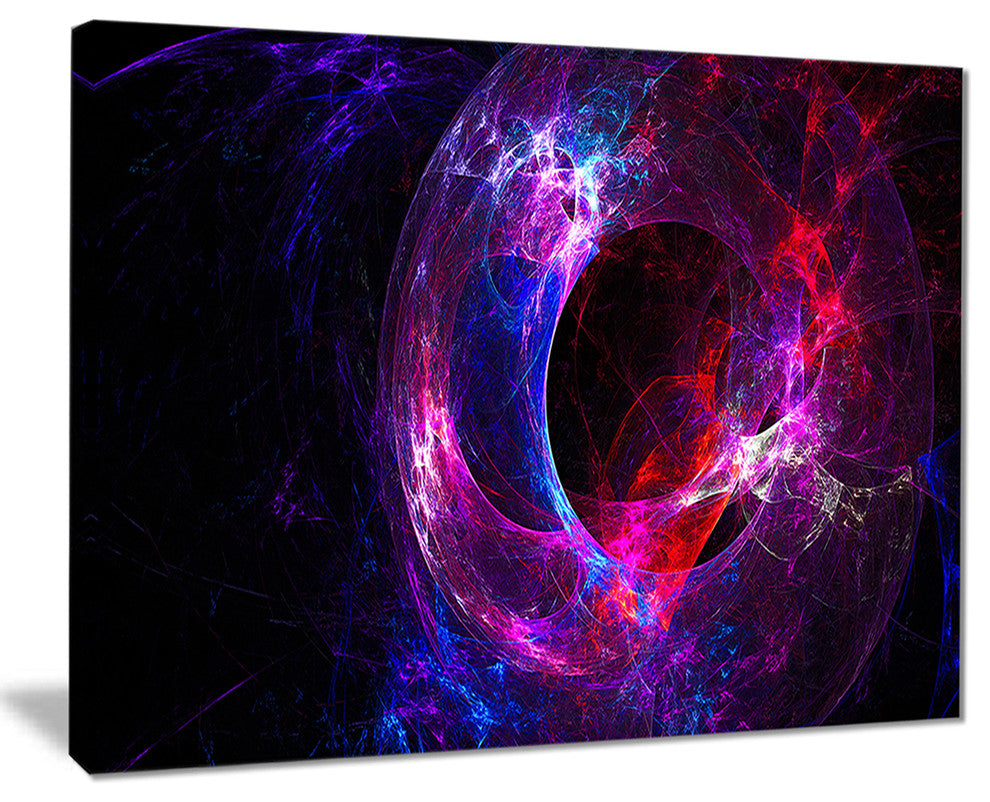 "Far Spherical Galaxy Purple" Abstract Digital Art Canvas Print