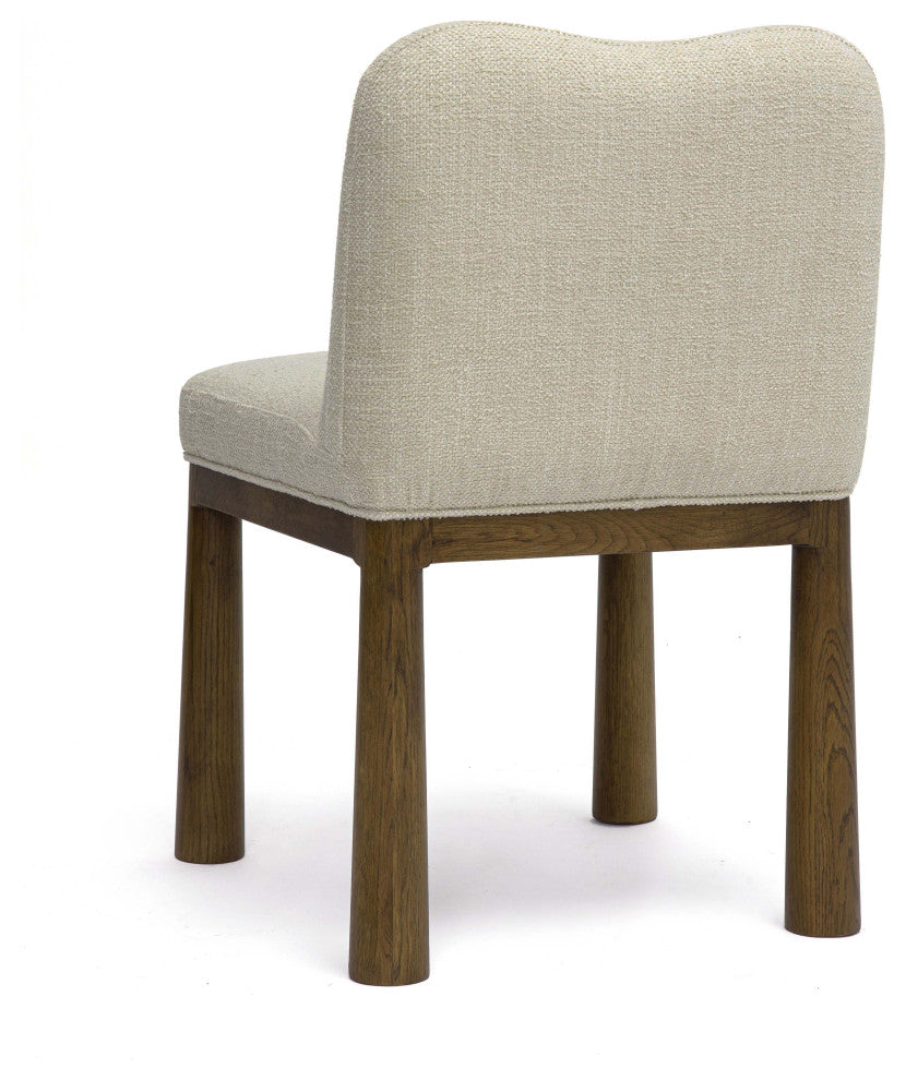 Tiara Performance Basketweave Fabric Dining Chair, Cream