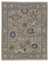 Aleska Traditional Oriental, Blue/Brown/Gray, 2'6"x10' Runner