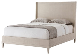 Modern Leather Wrapped Bed - US Queen