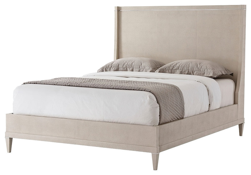 Modern Leather Wrapped Bed - US Queen