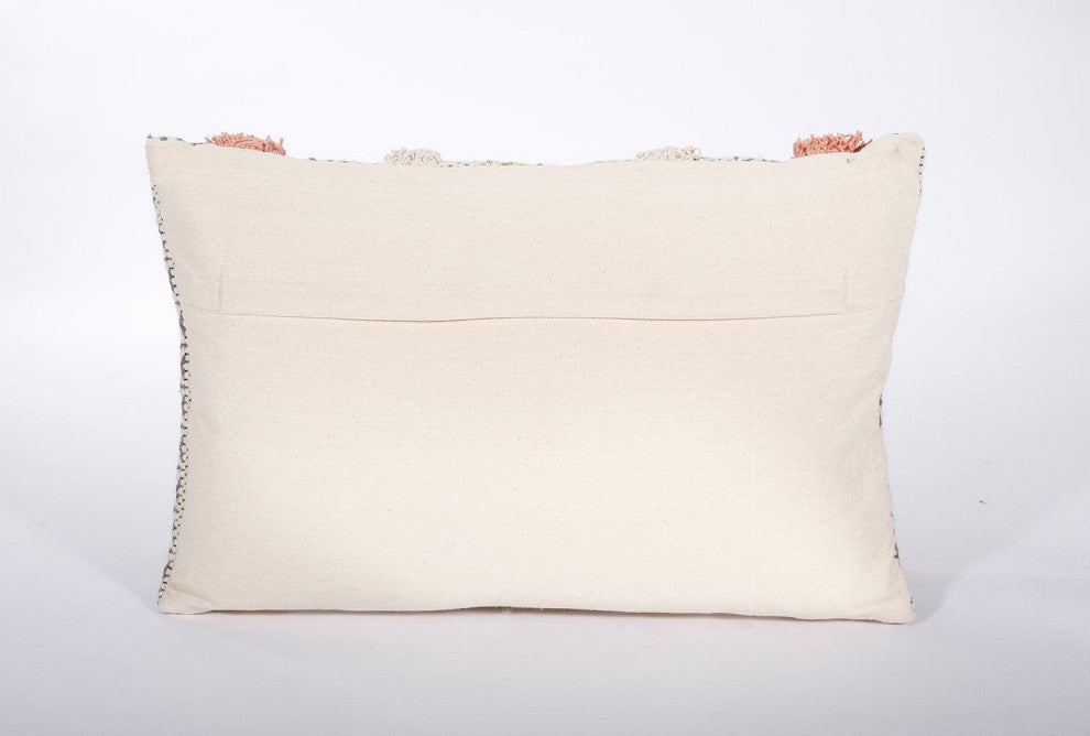 Decorative Cotton Lumbar Pillow, Multi