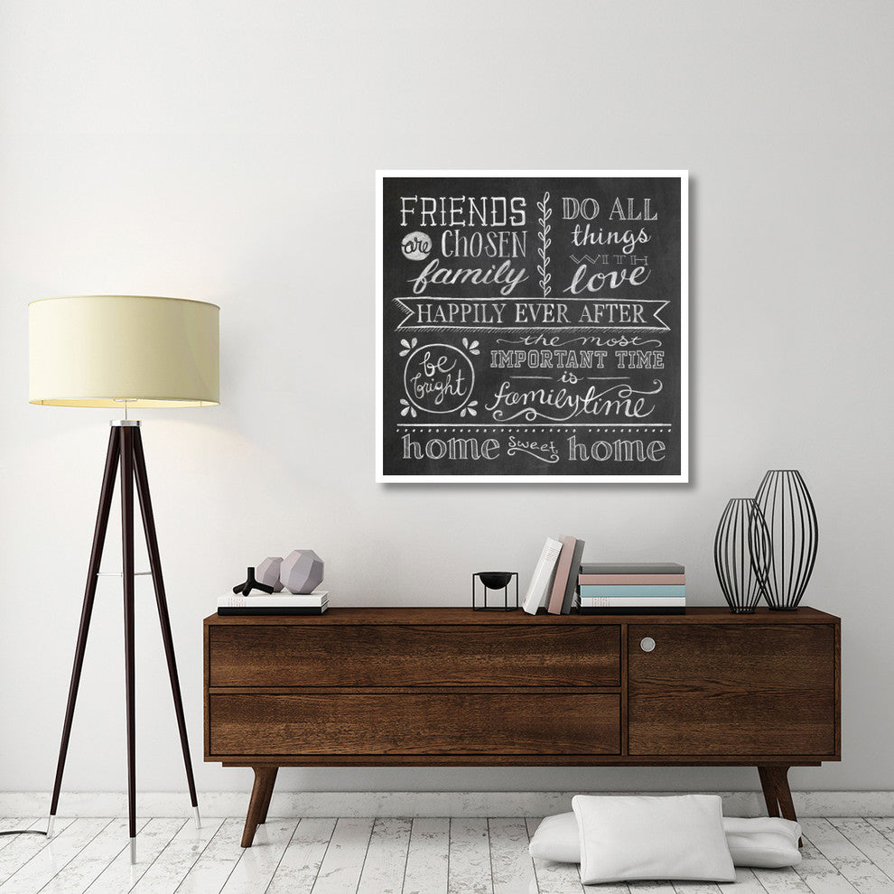 "Inspiration Chalkboard IV" Digital Paper Print by Mary Urban, 42"x42"