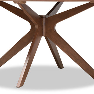 Monte Mid-Century Brown Finished Wood 71-Inch Oval Dining Table