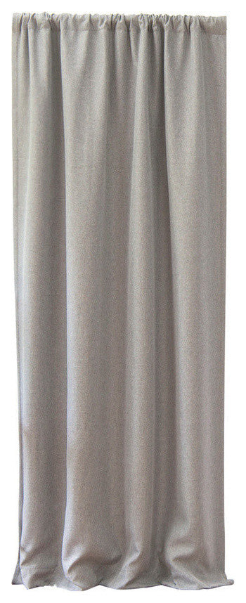 Faux Linen Blackout Curtain, Gray, 52"x96"