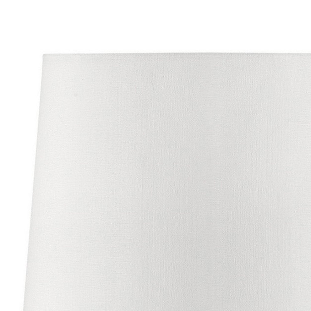 Benzara BM240454 Table Lamp With Teardrop Metal Base and Fabric Shade, Pink