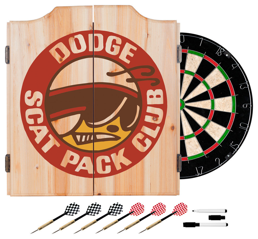 Dodge Dart Cabinet Set With Darts and Board, Scat Pack