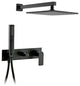 Wasser™ Complete Shower System With Handheld Sprayer, Matte Black, 8" Rain Showe
