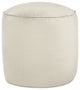 Mozaic Home Canvas Indoor/Outdoor Round Bean Pouf, Canvas Cloud, 20"x20"x18"