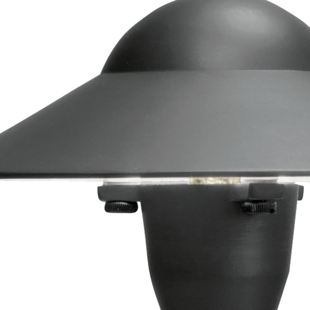 Textured Black Dome Path Light 6in
