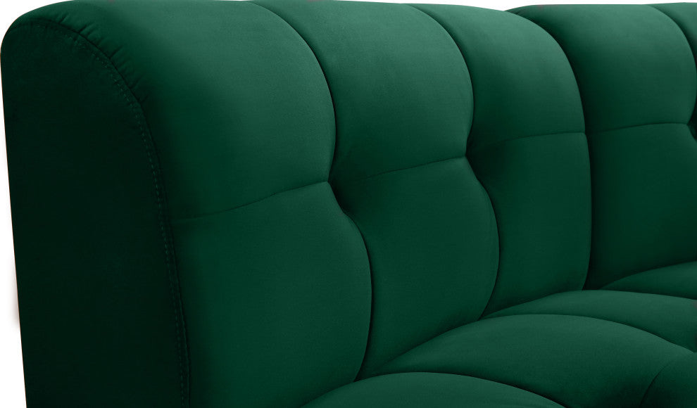 Limitless Velvet Upholstered 12-Piece Modular Sectional, Green