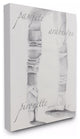 Black and White Ballet Silouhette Typography Wall Art, 30x40, Stretched Canvas